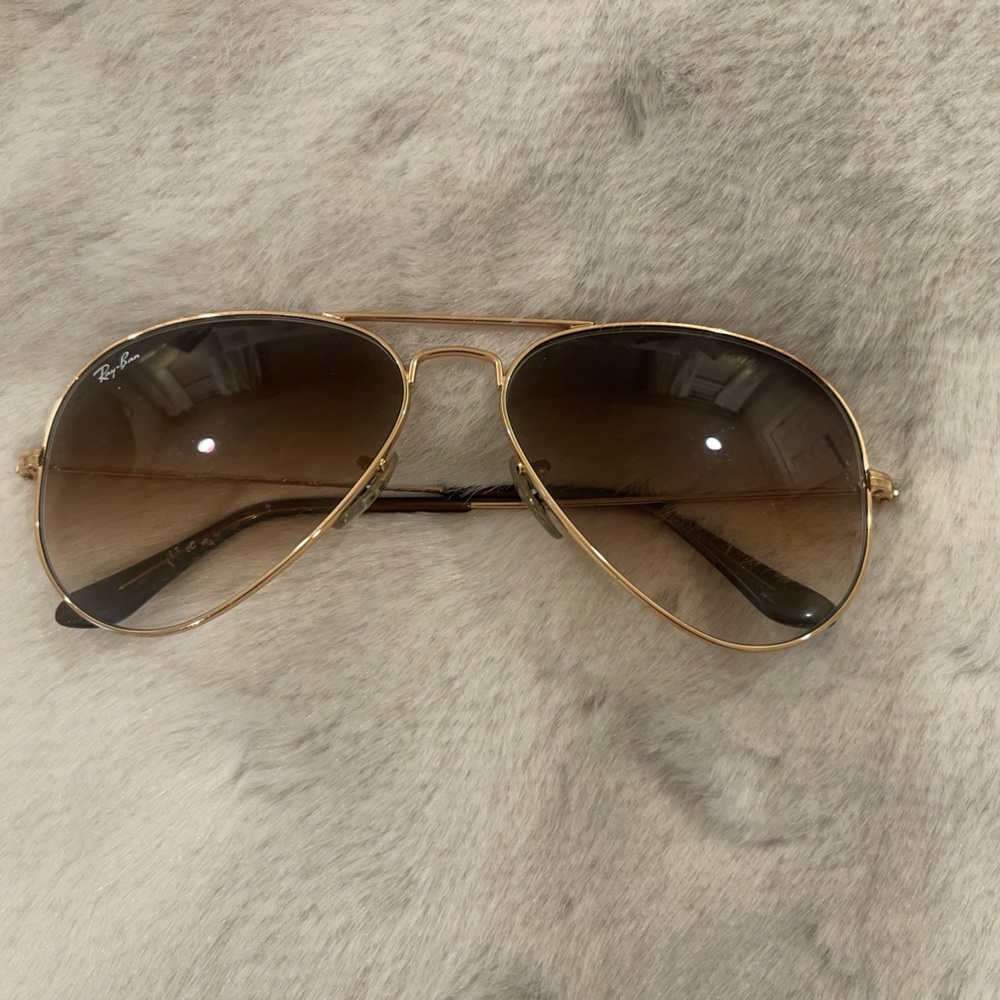 Gold Aviator Sunglasses, Ray-Ban
